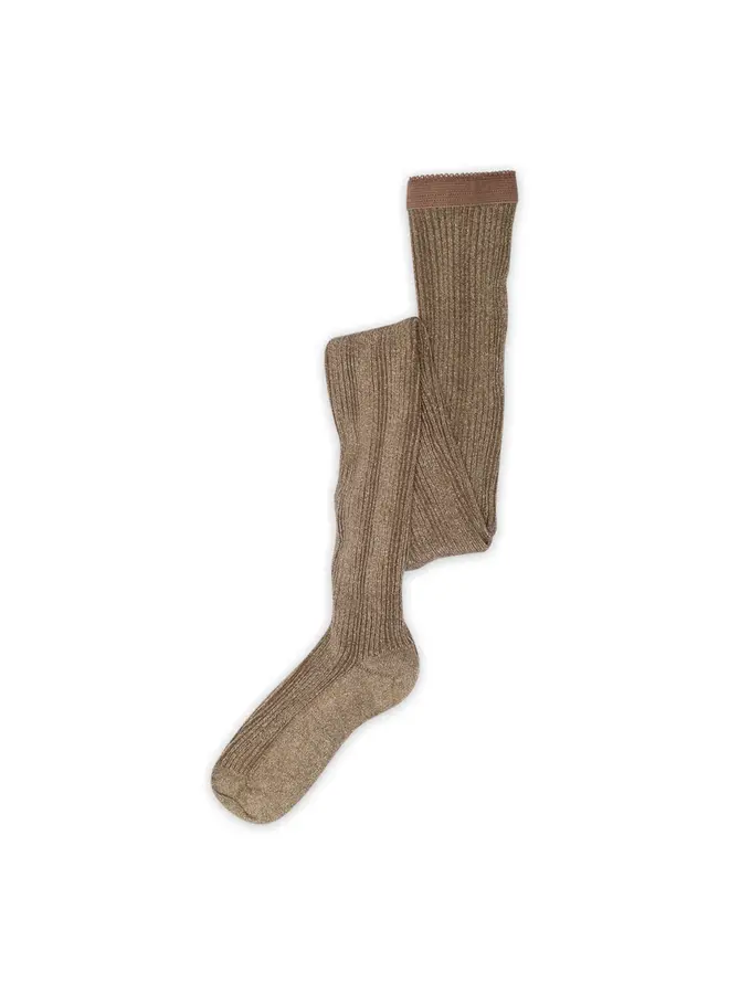 Celosia glitter tights brown sienna