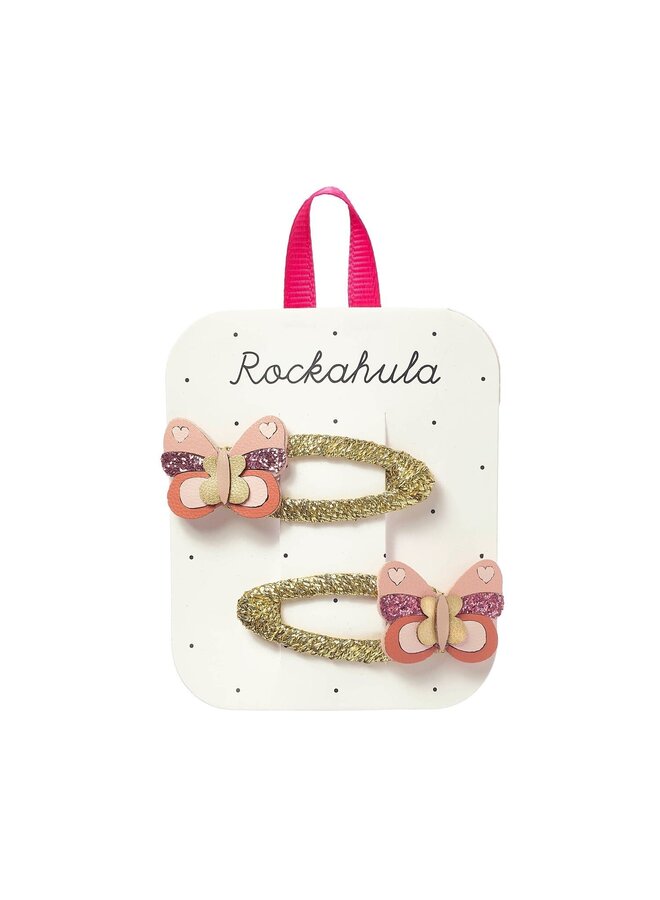 Patchwork butterfly clips