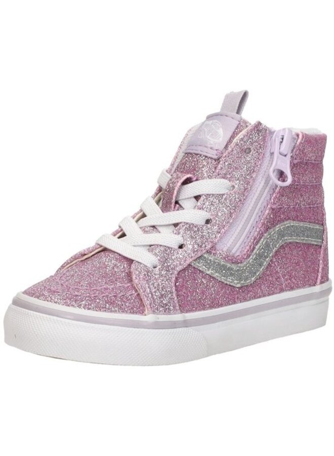 SK8-HI reissue side zip glitter lilac mist
