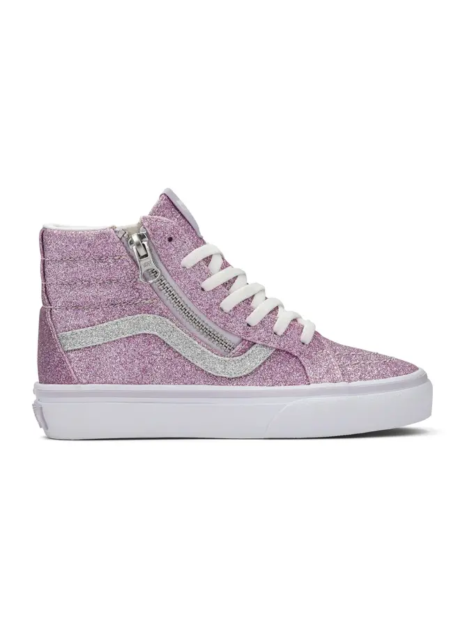 SK8-HI reissue side zip glitter lilac mist