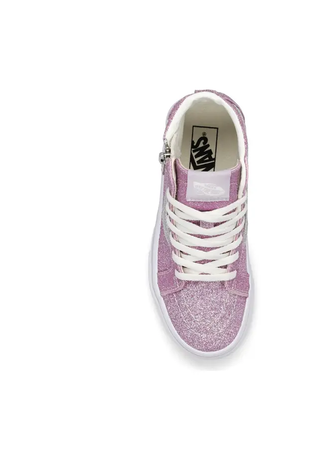 SK8-HI reissue side zip glitter lilac mist