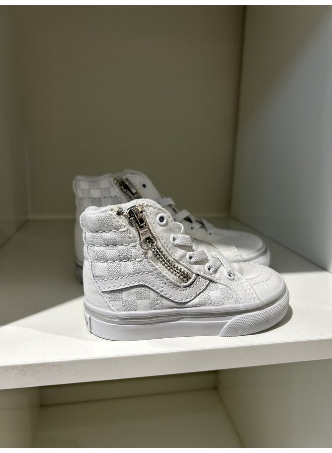 SK*-HI reissue side zip metallic checkbrd silver