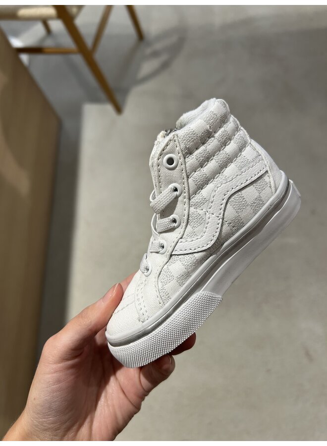 SK*-HI reissue side zip metallic checkbrd silver