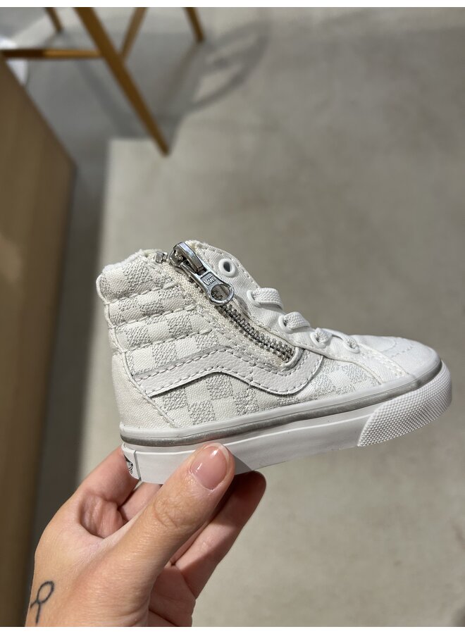 SK*-HI reissue side zip metallic checkbrd silver