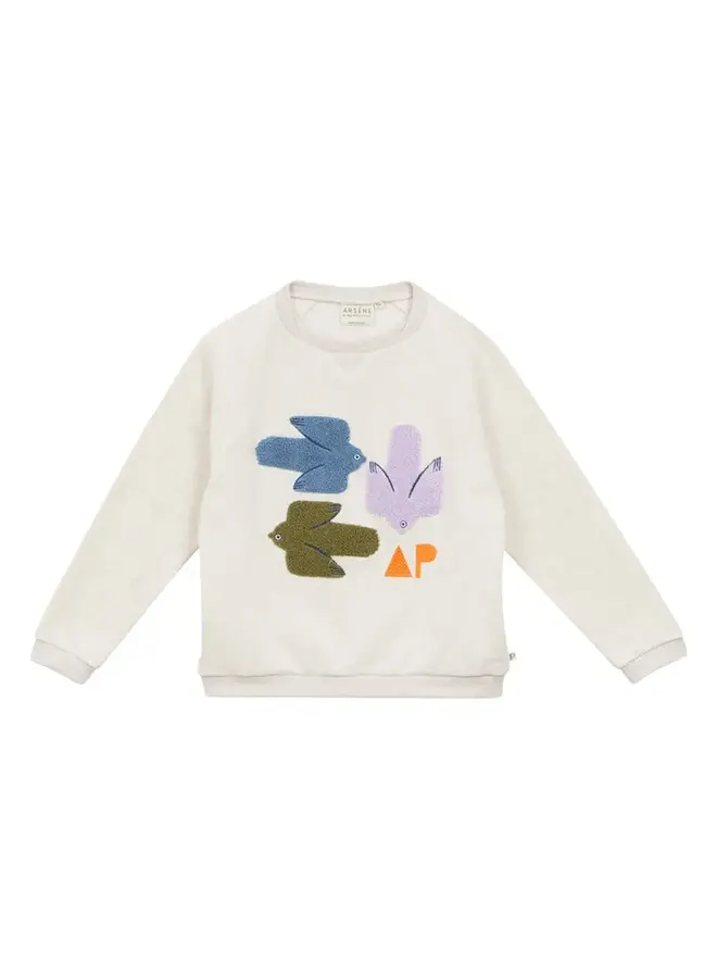 Sweater Oiseaux Sable Chine