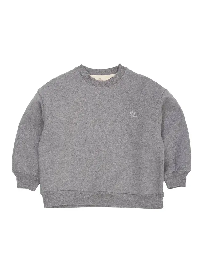 Classic Sweater w. Logo Dk Grey mel