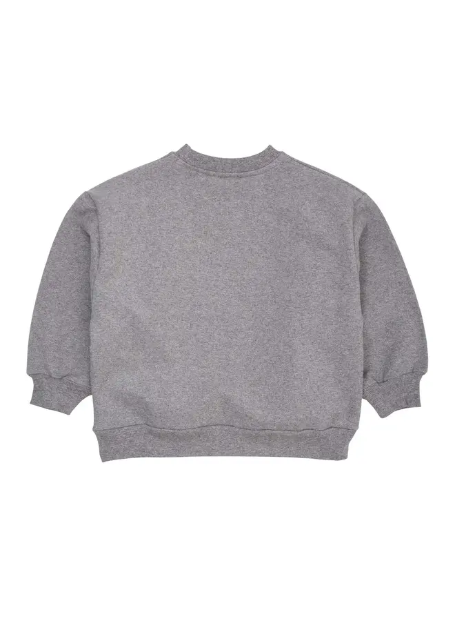 Classic Sweater w. Logo Dk Grey mel