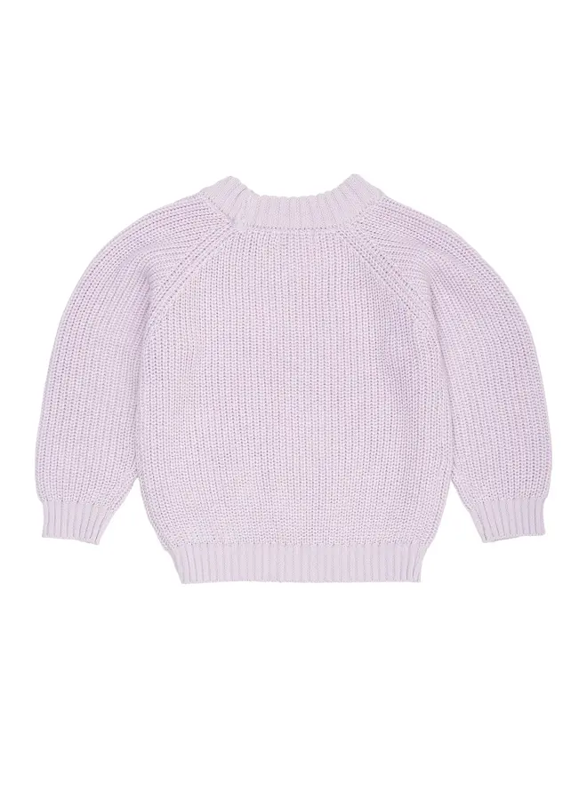 Knitted Classic Rib Blouse Lavender
