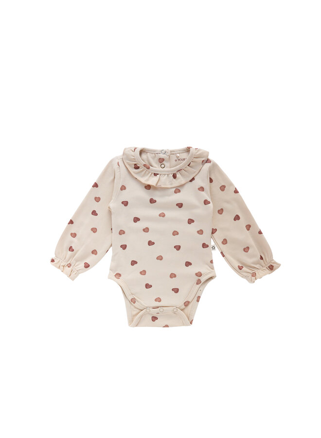 Ruffle Romper Candy Oyster Gray