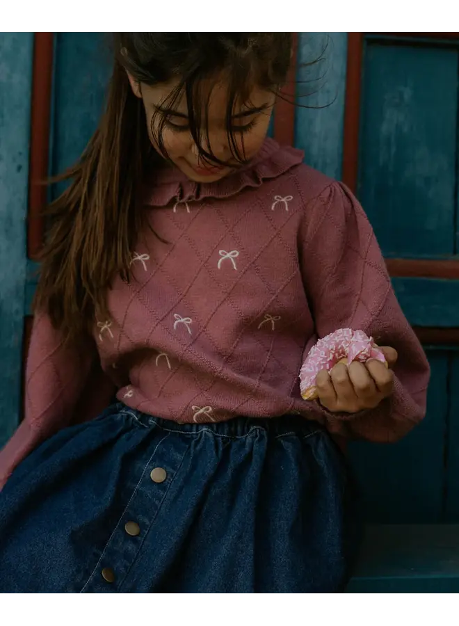 Alon Bow Blouse Ash Rose