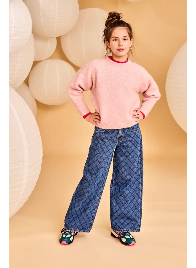 Leyla check jeans wash medium