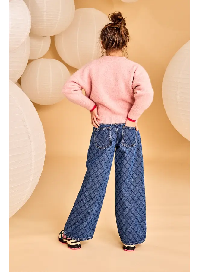 Leyla check jeans wash medium