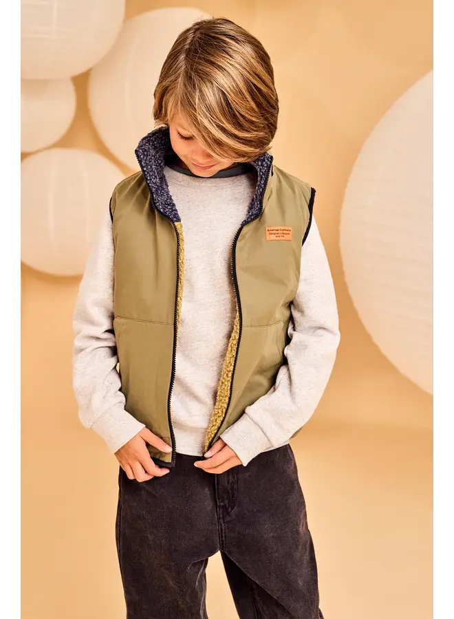 Teddy reversible bodywarmer-olive