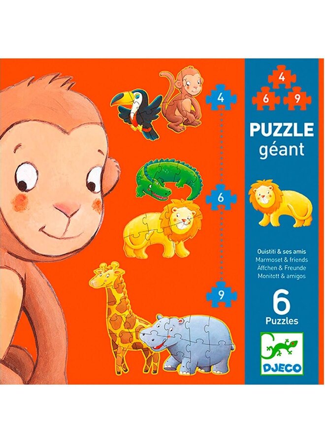 Puzzel Safaridieren - 4/6/9/ st.