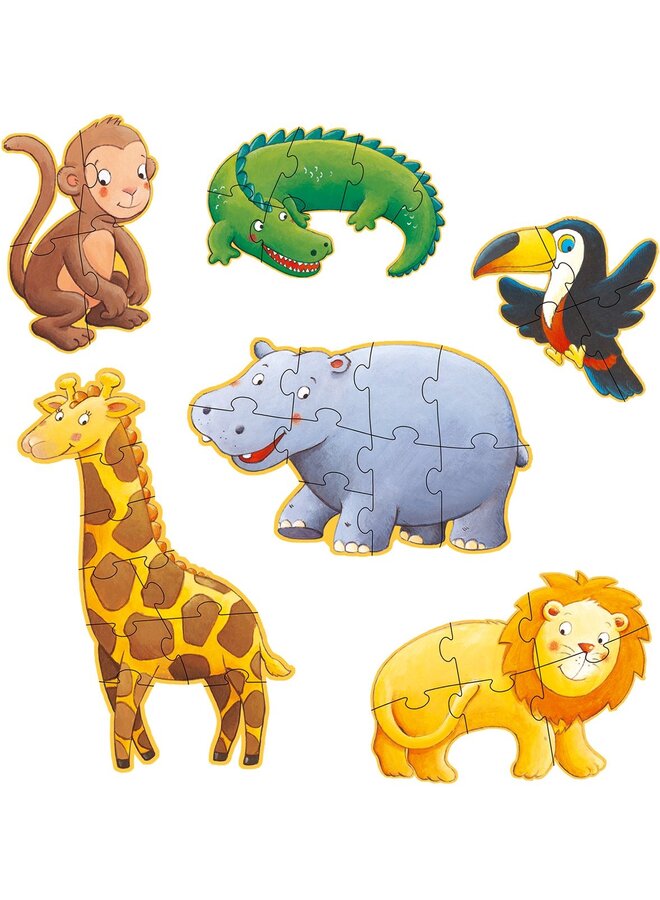 Puzzel Safaridieren - 4/6/9/ st.