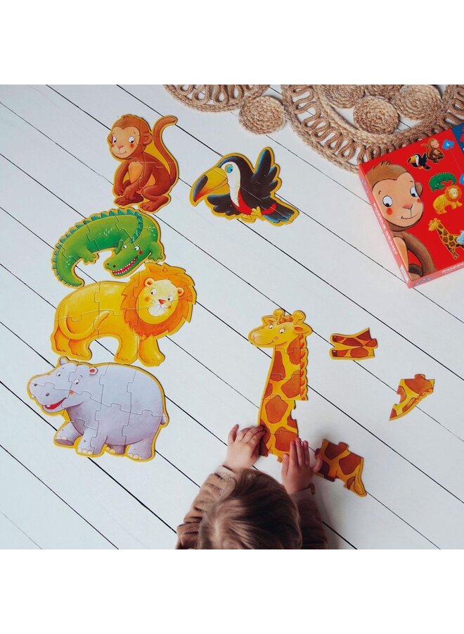 Puzzel Safaridieren - 4/6/9/ st.