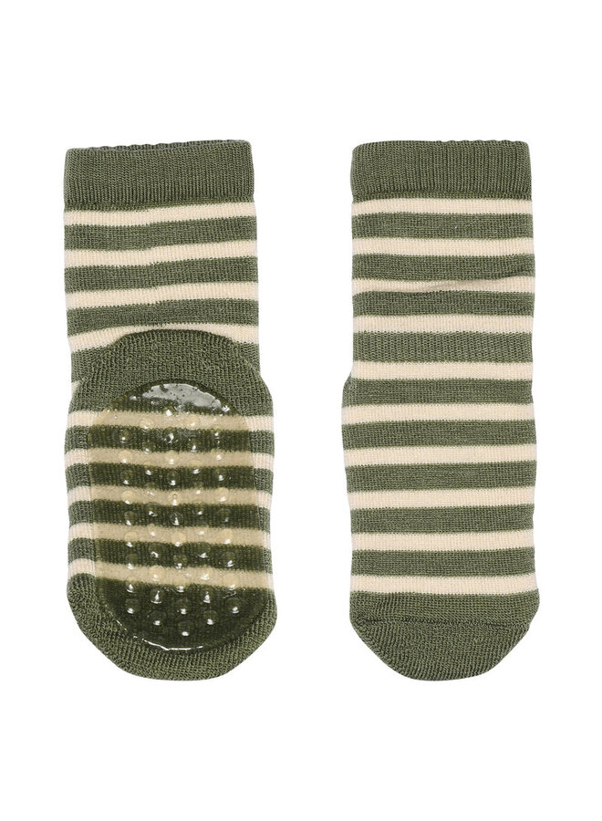 Elis Socks anti-slip Olivine Wool