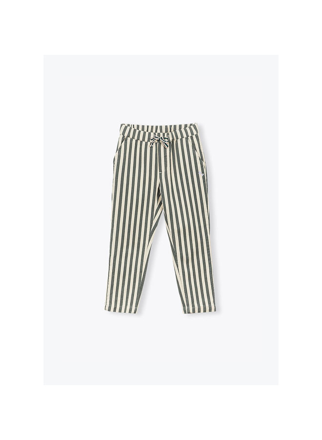 Pantalon Rayures Vert Foret