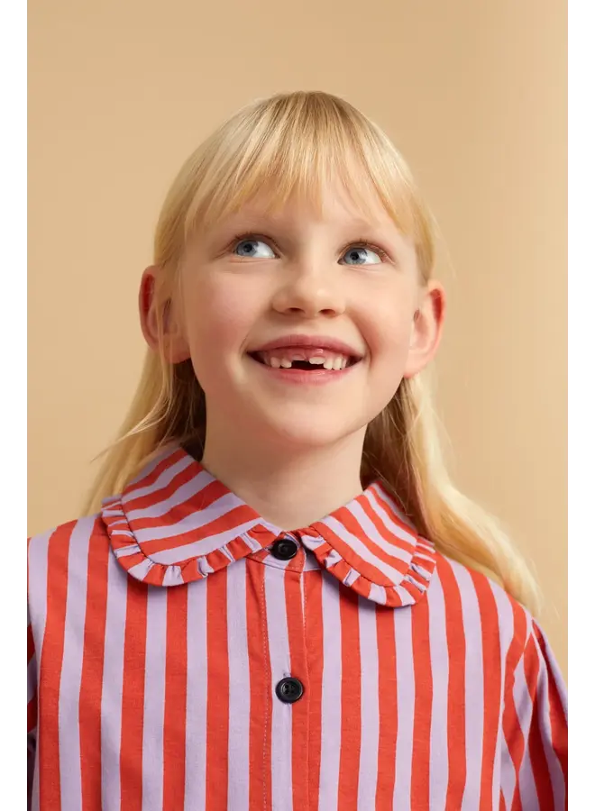 Girls Stripe Blouse Lavender