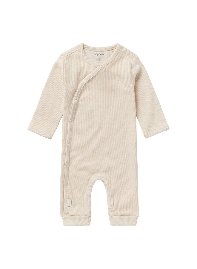 Playsuit rib nevis oatmeal melange