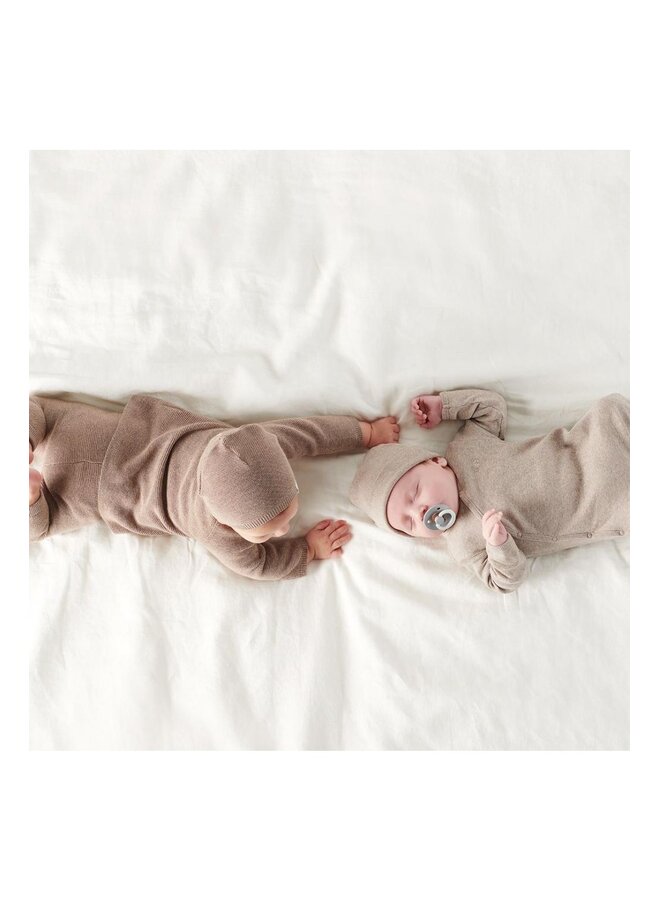 Playsuit rib nevis taupe melange