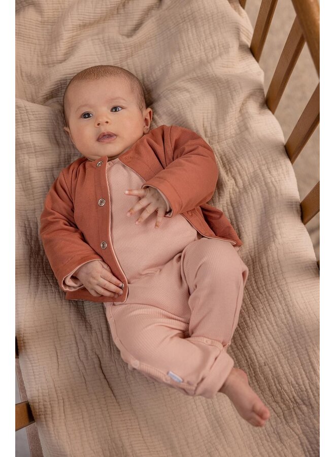 Playsuit rib nevis rose smoke