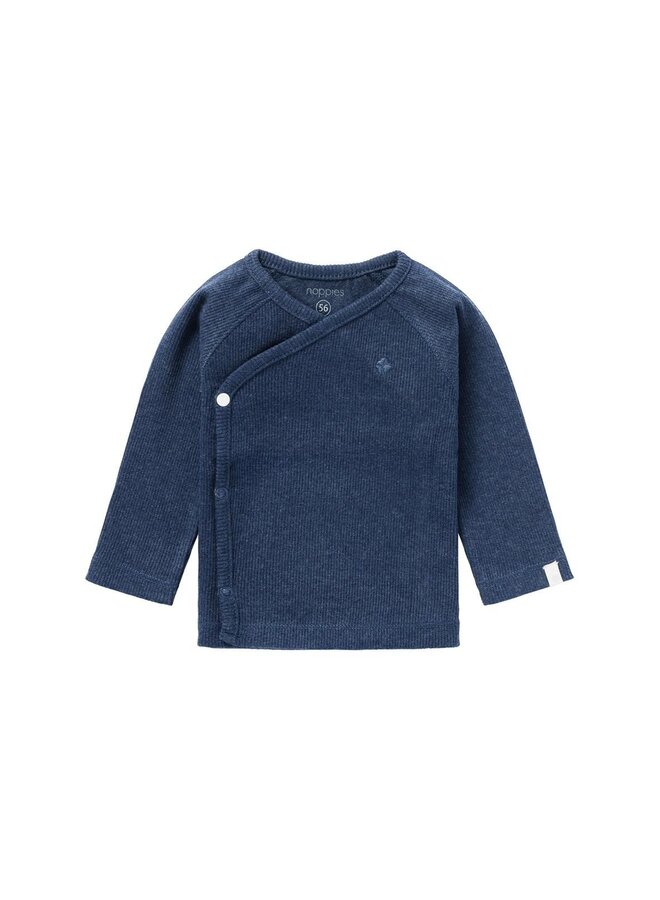 Tee overlap ls rib nanyuki navy melange