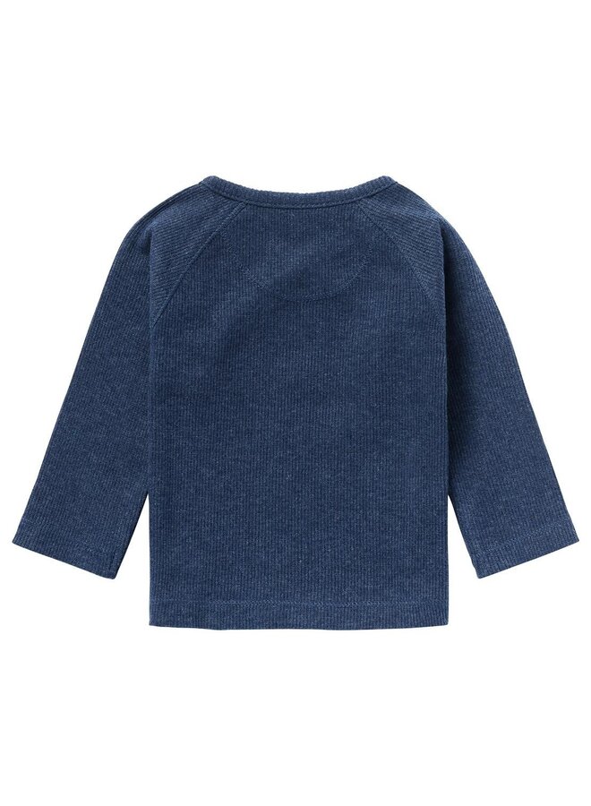 Tee overlap ls rib nanyuki navy melange