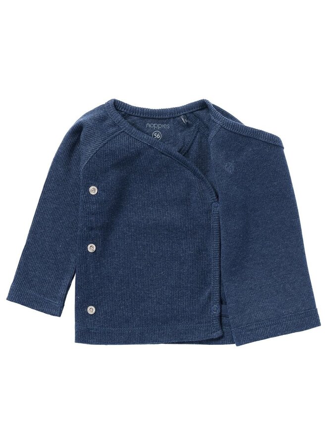 Tee overlap ls rib nanyuki navy melange