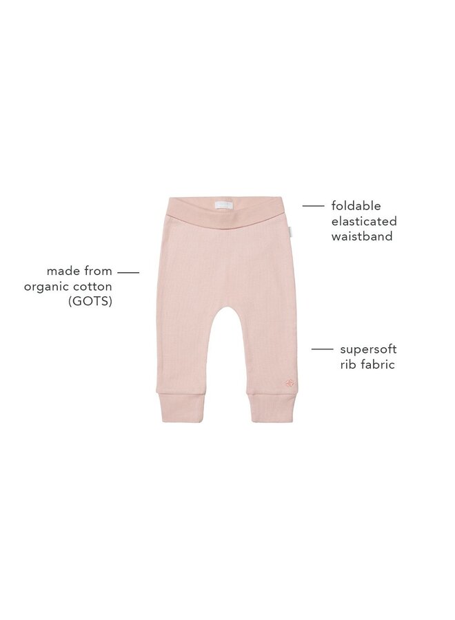 Pants comfort rib naura rose smoke