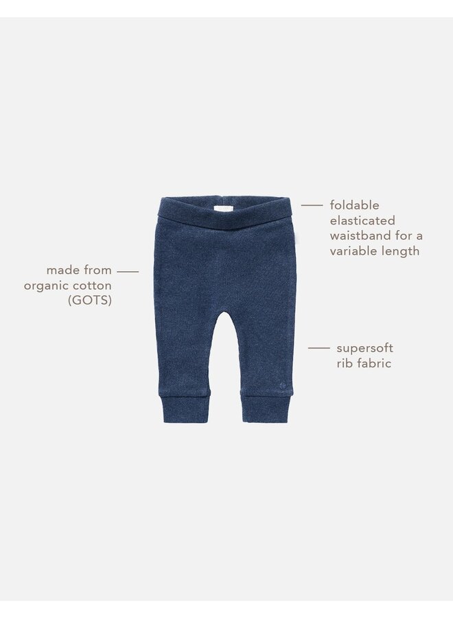 Pants comfort rib naura navy melange