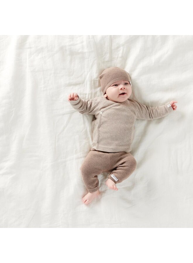 Pants knit taupe melange grover