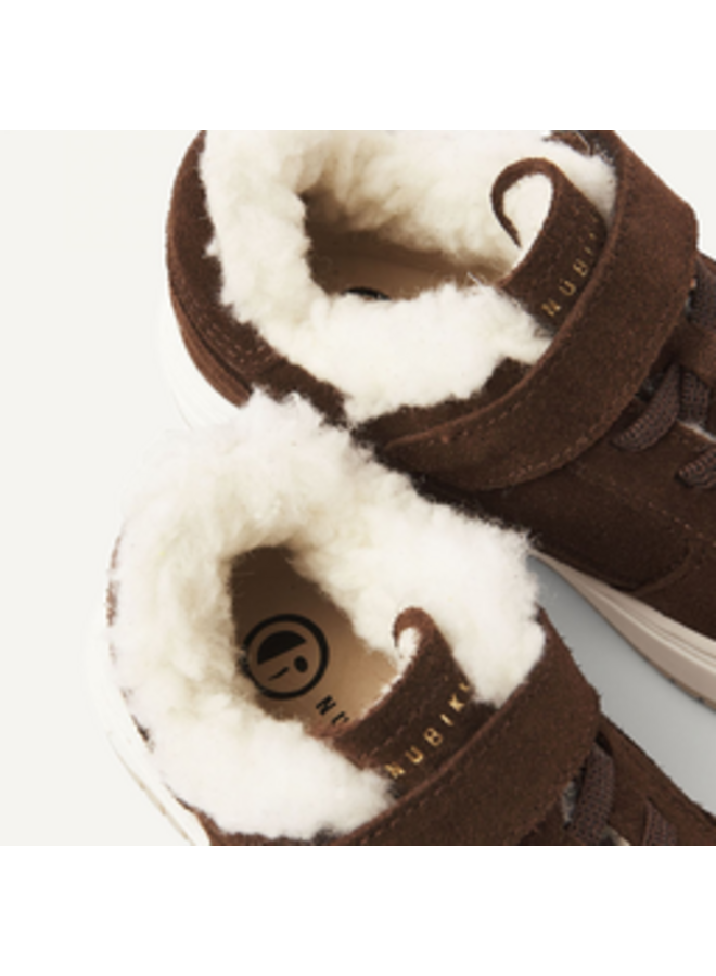 Basket Teddy JR Dk Brown Suede J02