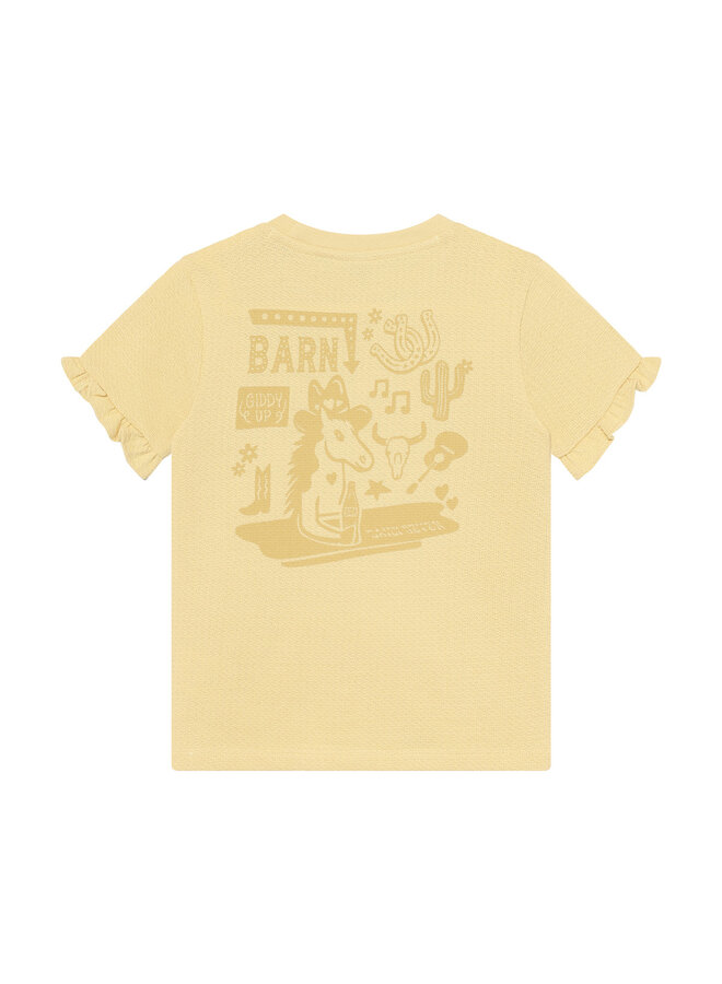 T-shirt ruffle backprint SS26