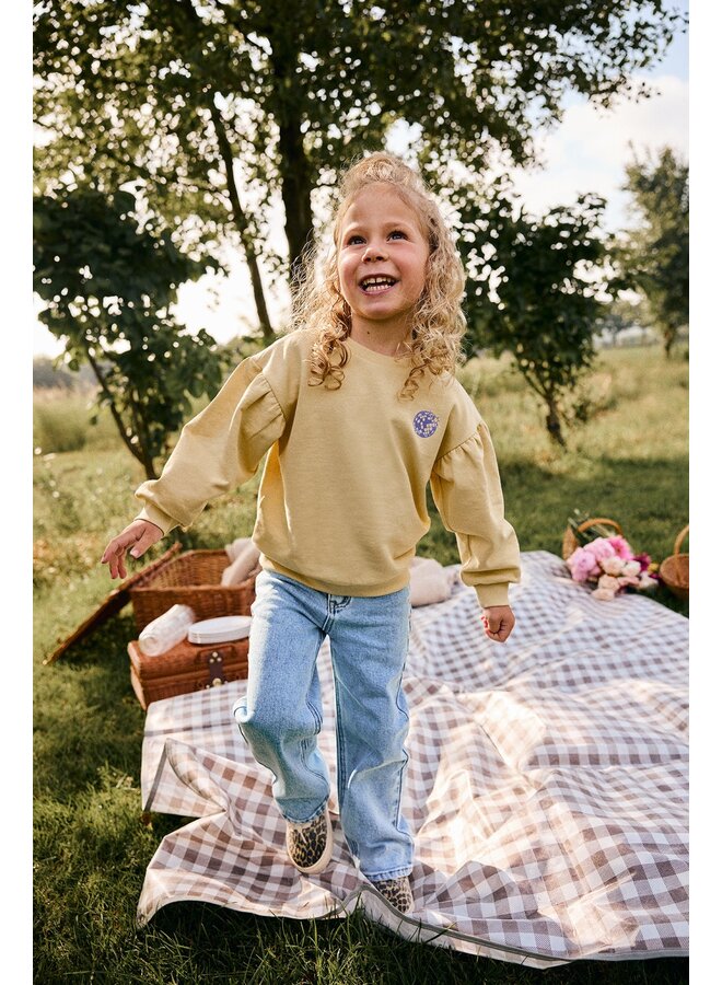 Sweater print reed yellow SS26