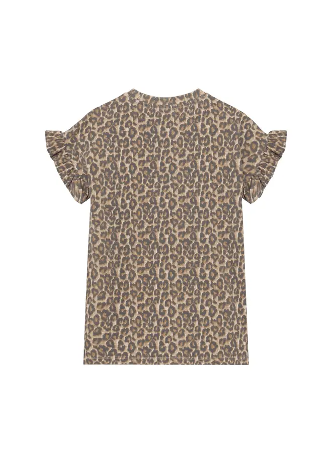 T-shirt dress allover print sandshell