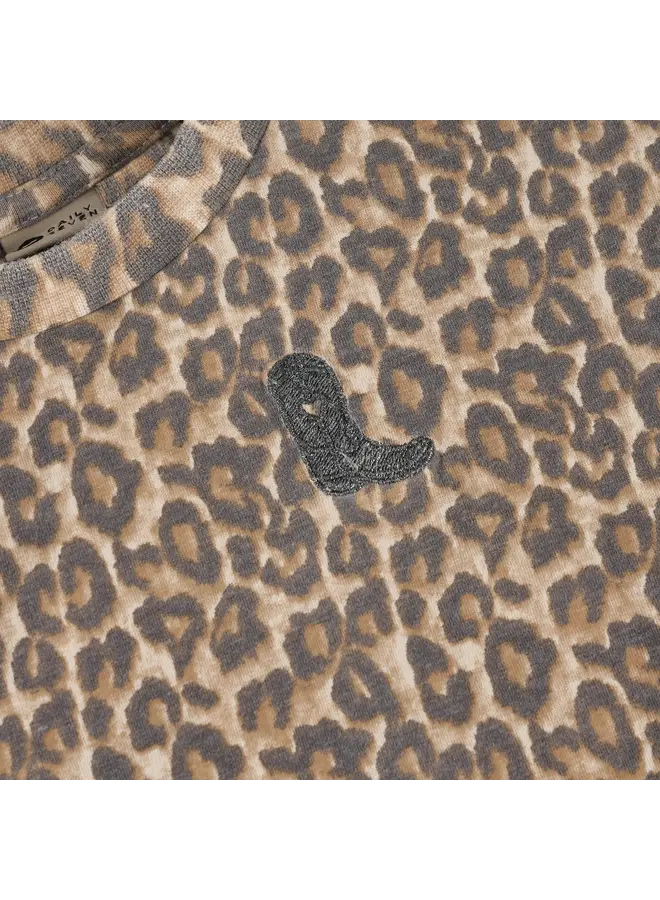 T-shirt dress allover print sandshell