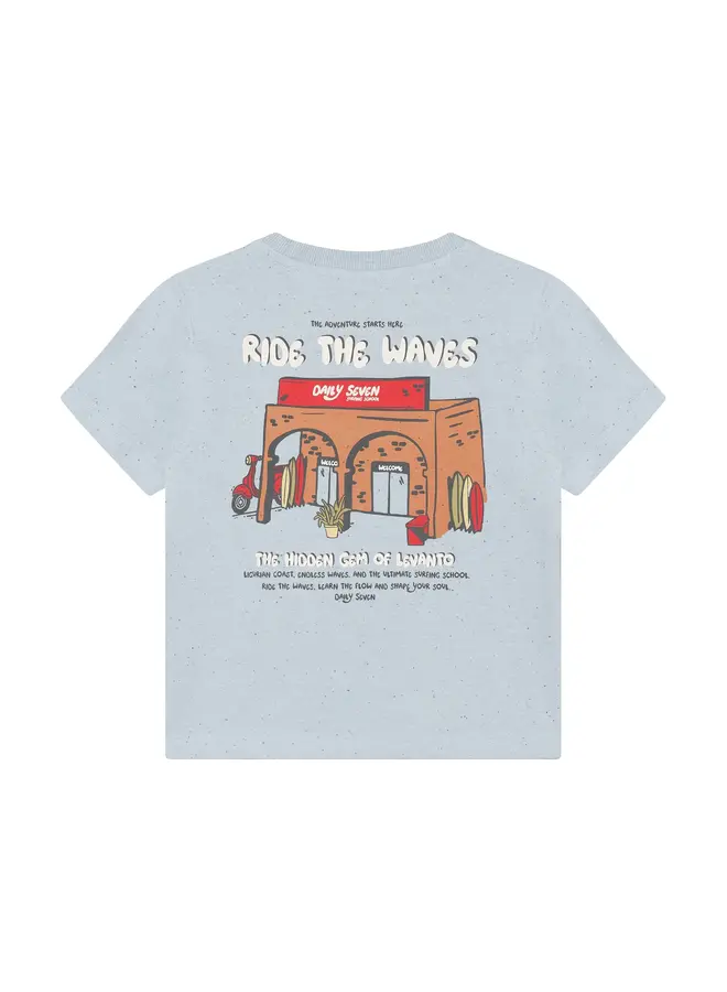 T-shirt backprint celestial blue SS26