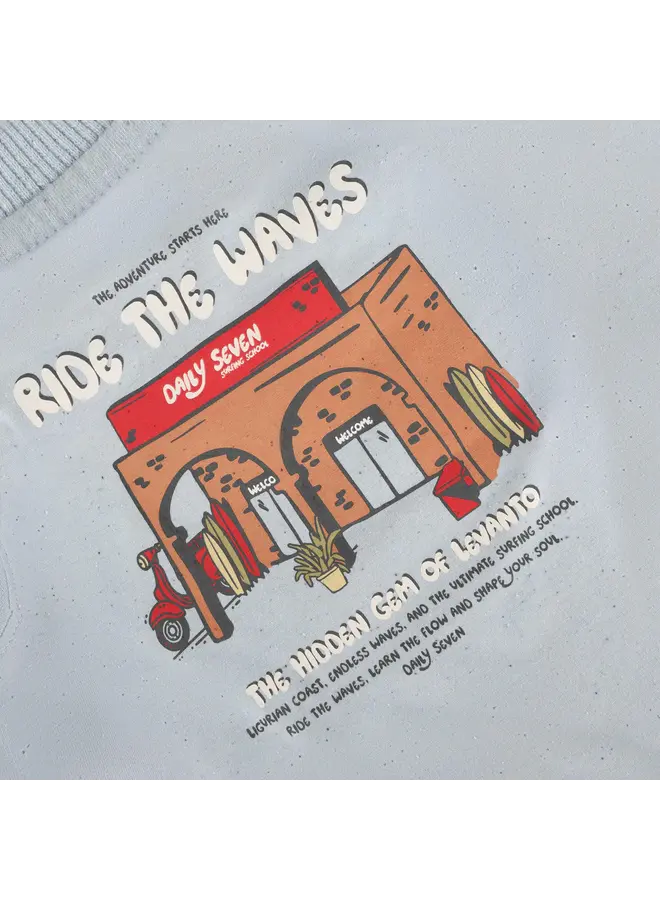 T-shirt backprint celestial blue SS26