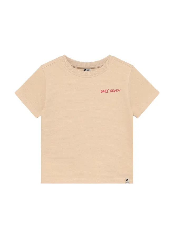 T-shirt backprint latte sand SS26
