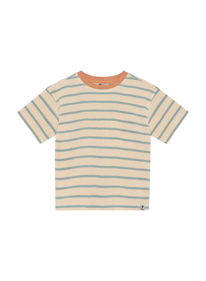 Oversized t-shirt stripe sandshell SS26