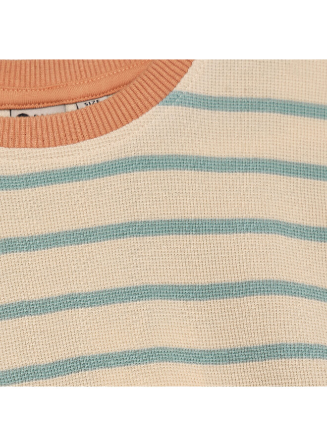Oversized t-shirt stripe sandshell SS26