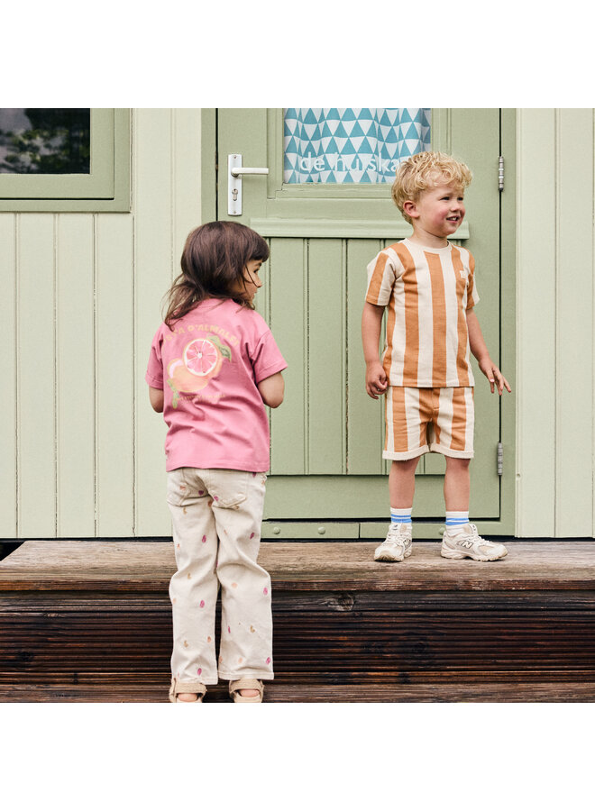 T-shirt backprint heather rose SS26