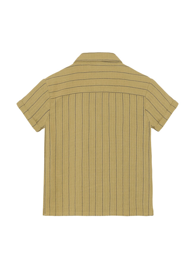 Shirt small stripe pale olive green SS26