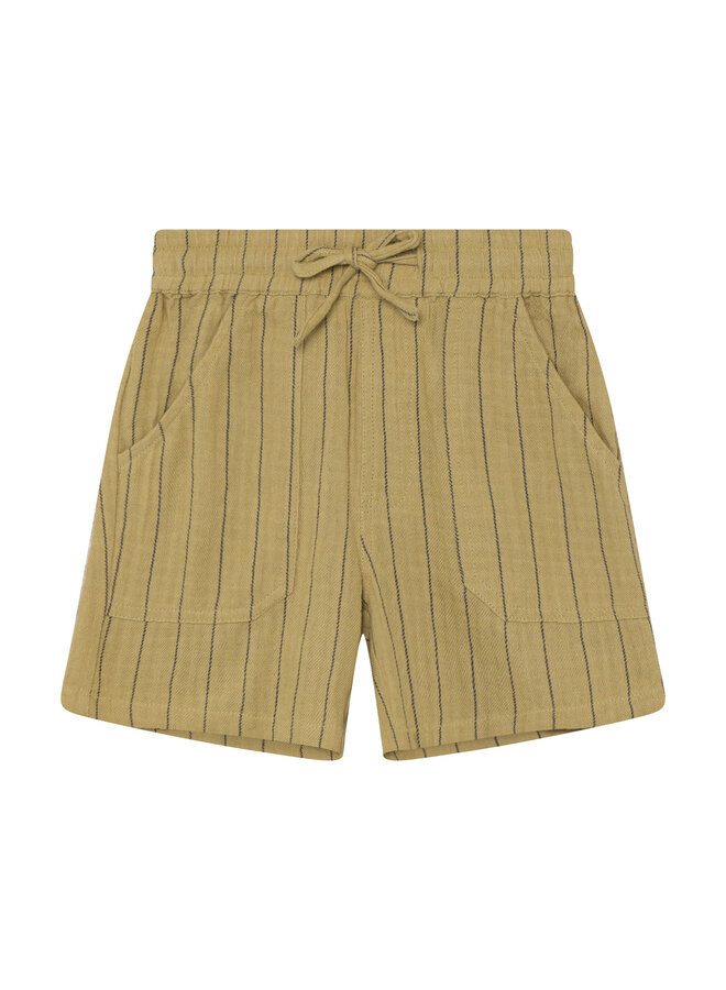 Shorts small stripe olive green SS26