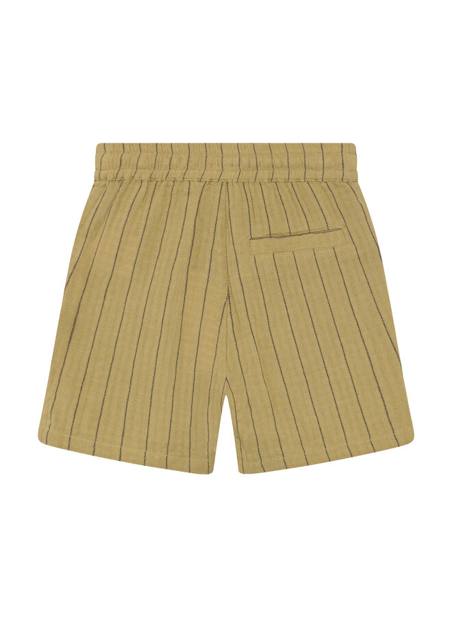 Shorts small stripe olive green SS26