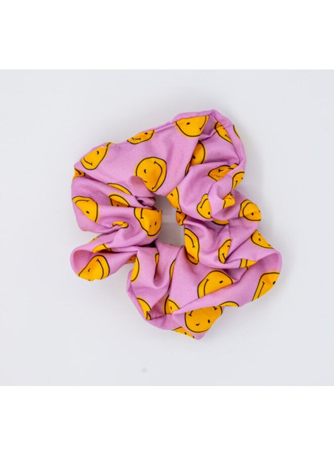 Scrunchie smiley lila
