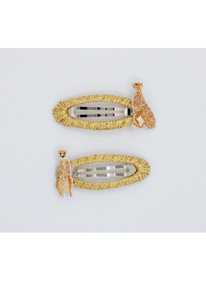 Haarspeldjes panter goud