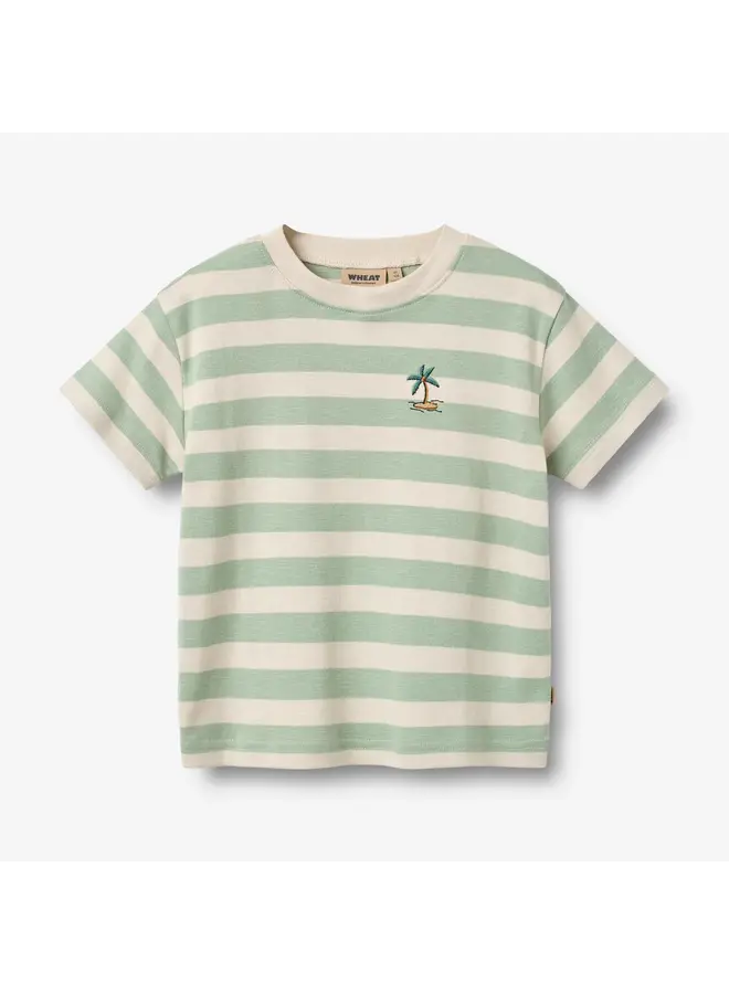 T-shirt Liam Mint stripe SS26