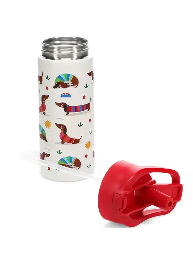 Sausage dog drinkfles RVS